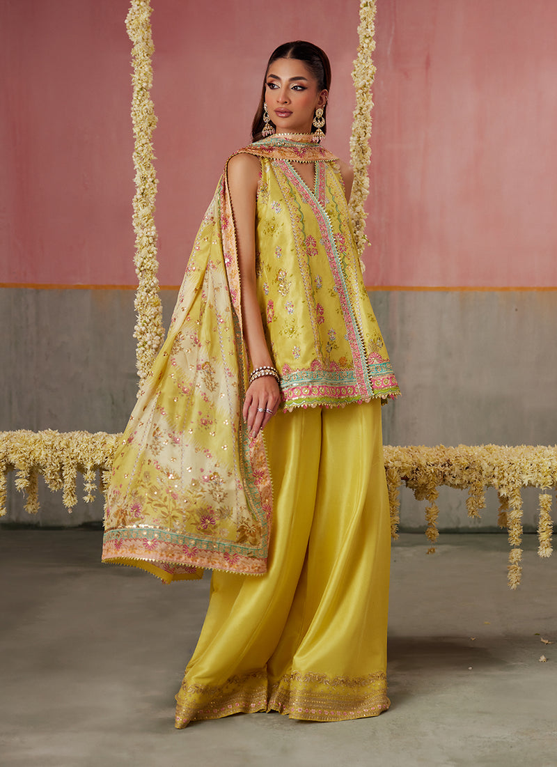 Zaria Kiwi Shirt And Dupatta