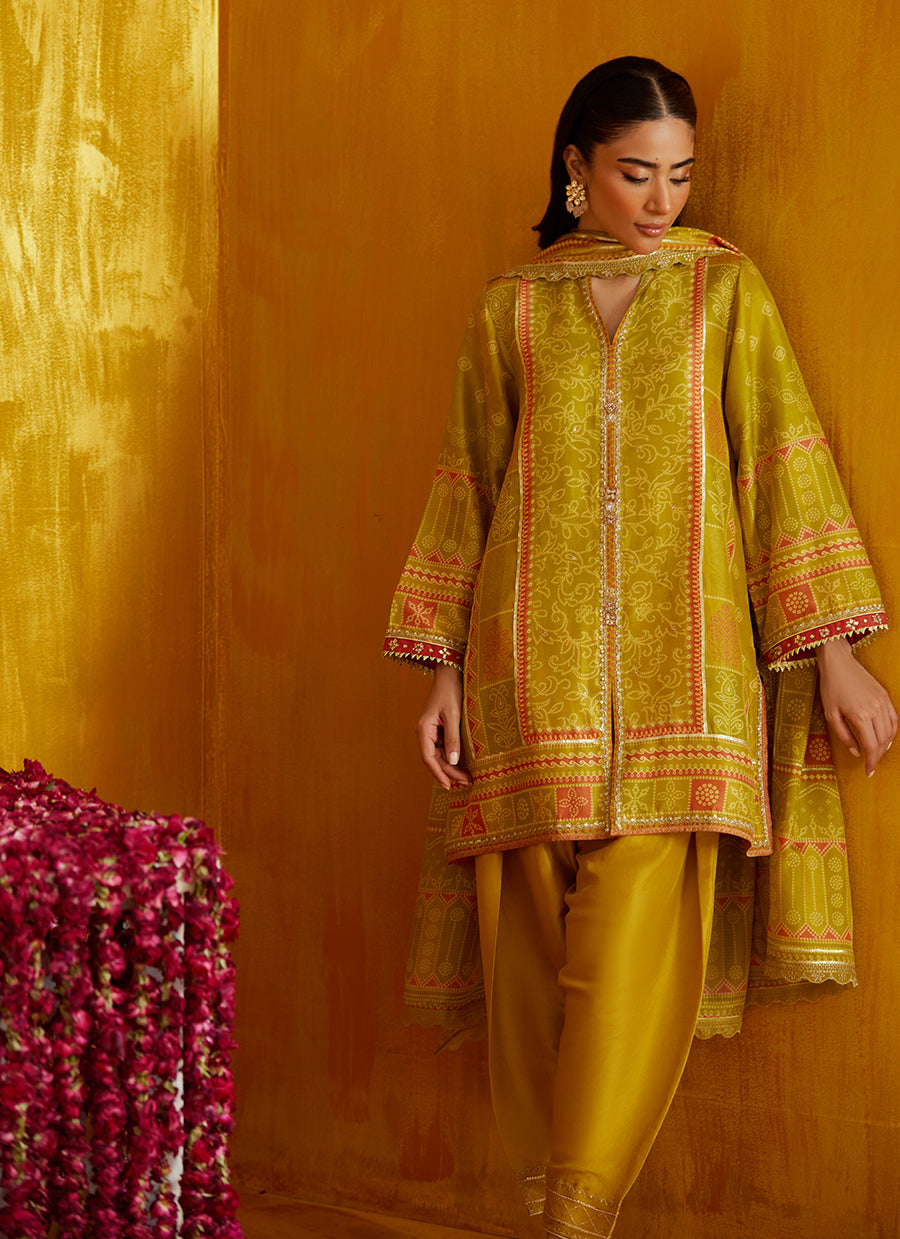 Nevada Kiwi Shirt And Dupatta