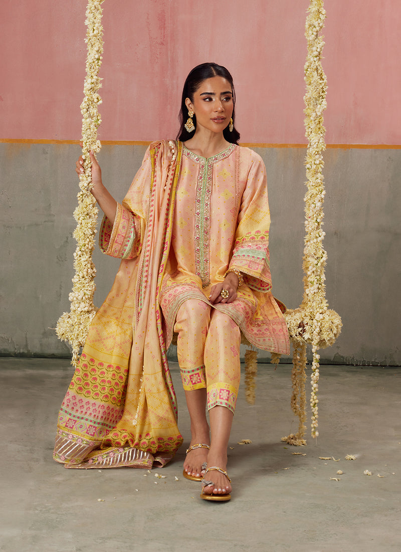 Livvy Ombre Shirt And Dupatta