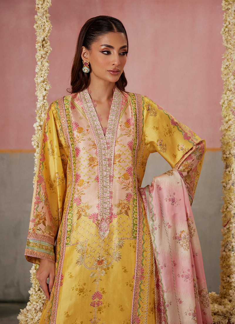 Mogra Buttercup Shirt And Dupatta