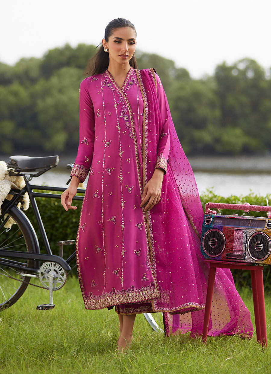 Mirage Magenta Shirt And Dupatta