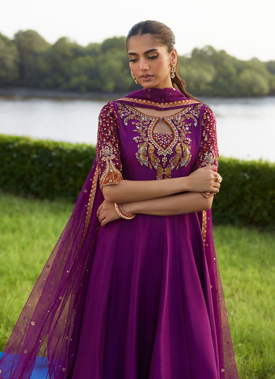 Pehil Purple And Dupatta Kalidaar
