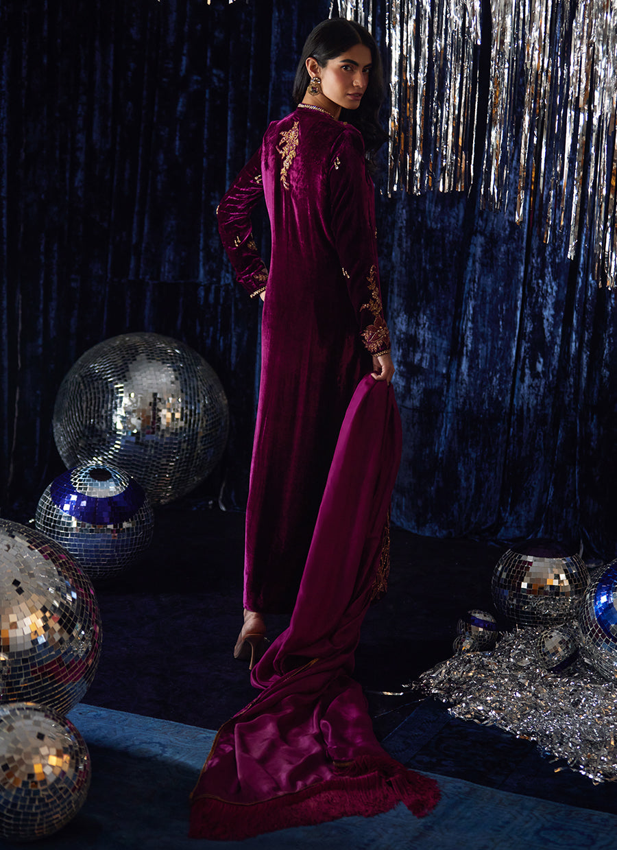 Arwen Magenta Shirt And Dupatta