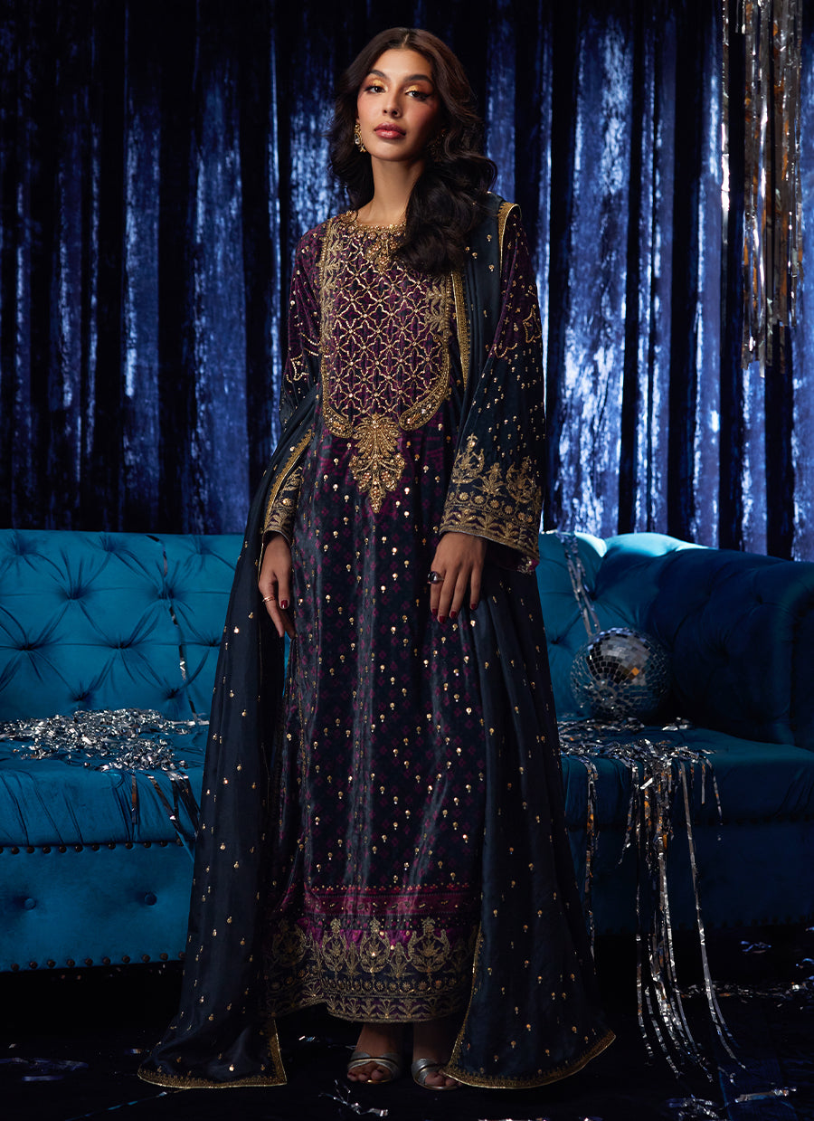 Reeya Velvet Shirt And Dupatta