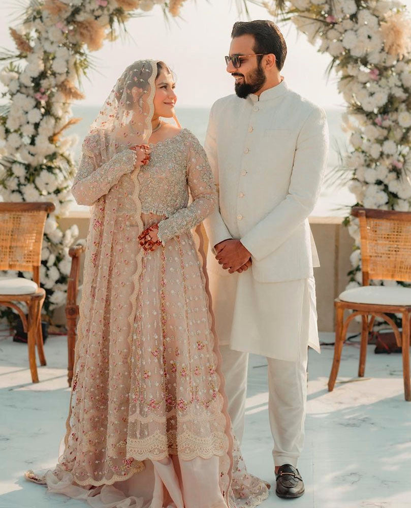 LOOKING BEAUTIFUL ON HER NIKKAH IN  TALIB AZIZ.