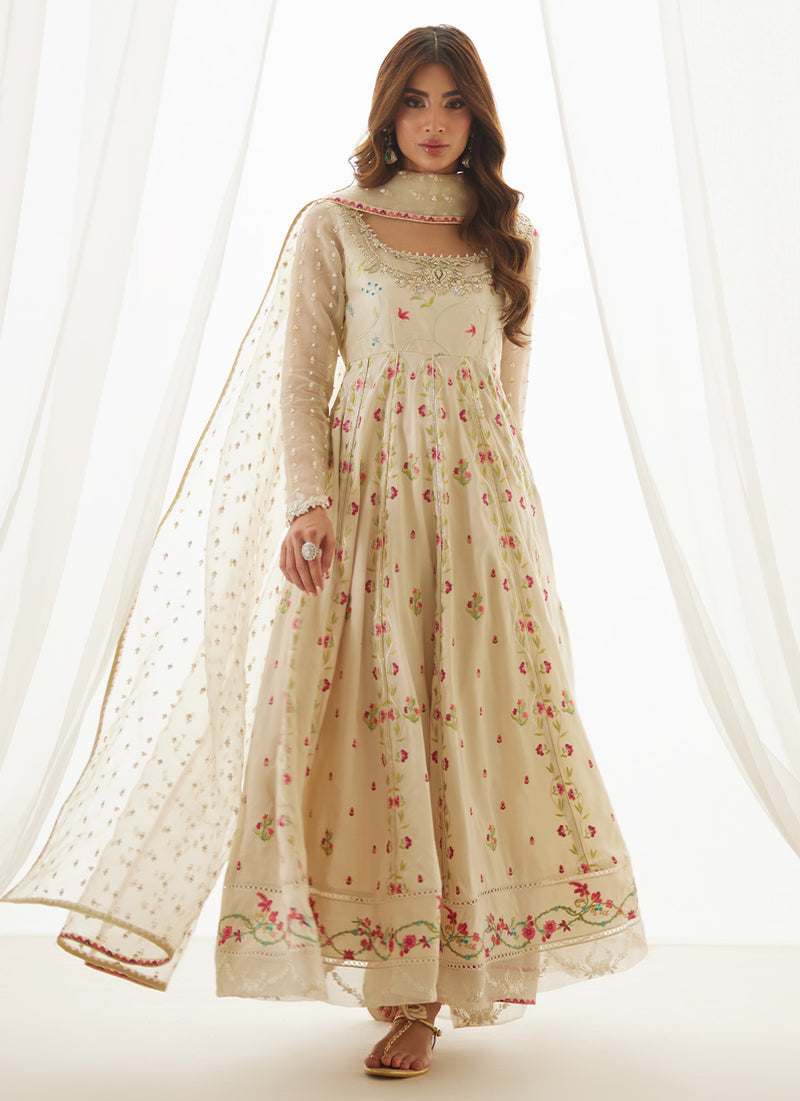 Aris Ivory Kalidaar And Dupatta