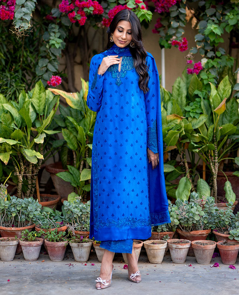 Faiza Lakhani in Charr Blue