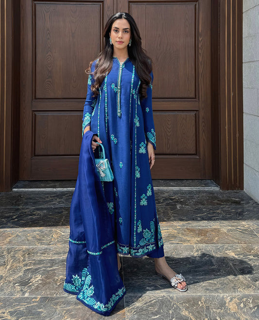 Ayesha Baig in Elsyee Royal Blue