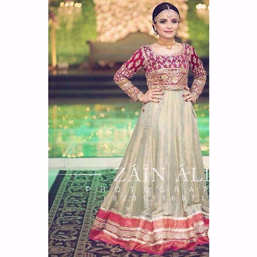 Beautifully festive in Farah Talib Aziz Wedding Wear