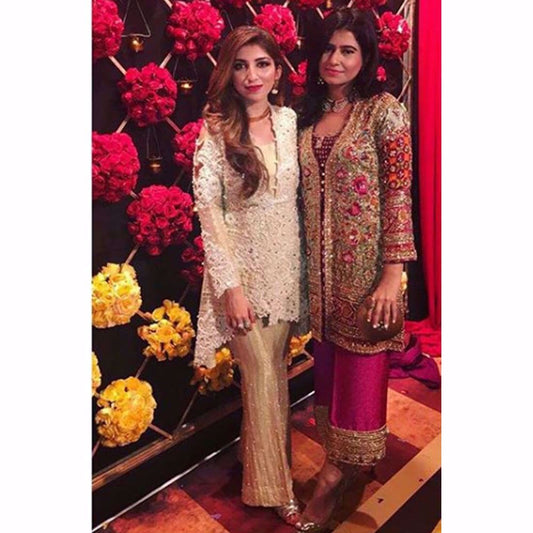 Maham and Haya looking beautiful in Farah Talib Aziz wedding wear