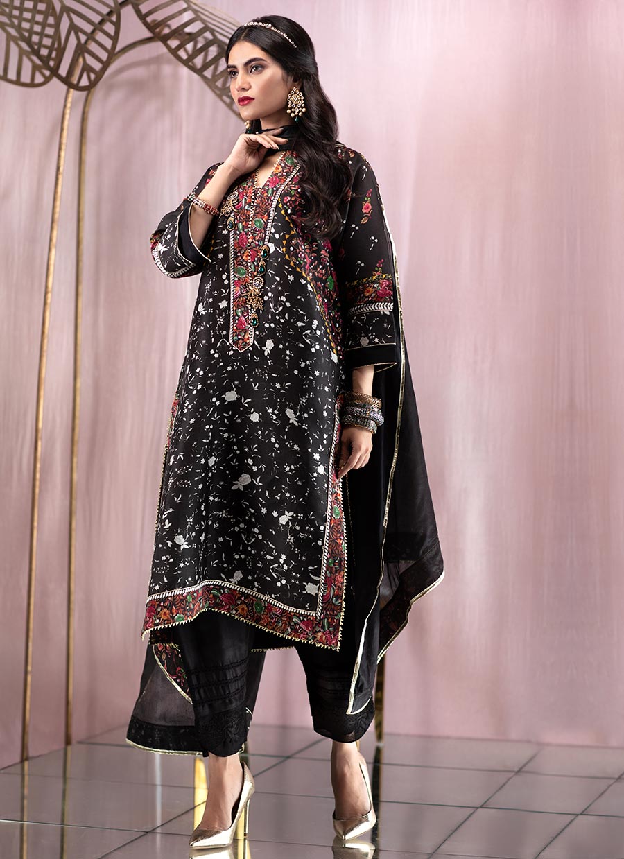 Black Embroidered Shalwar