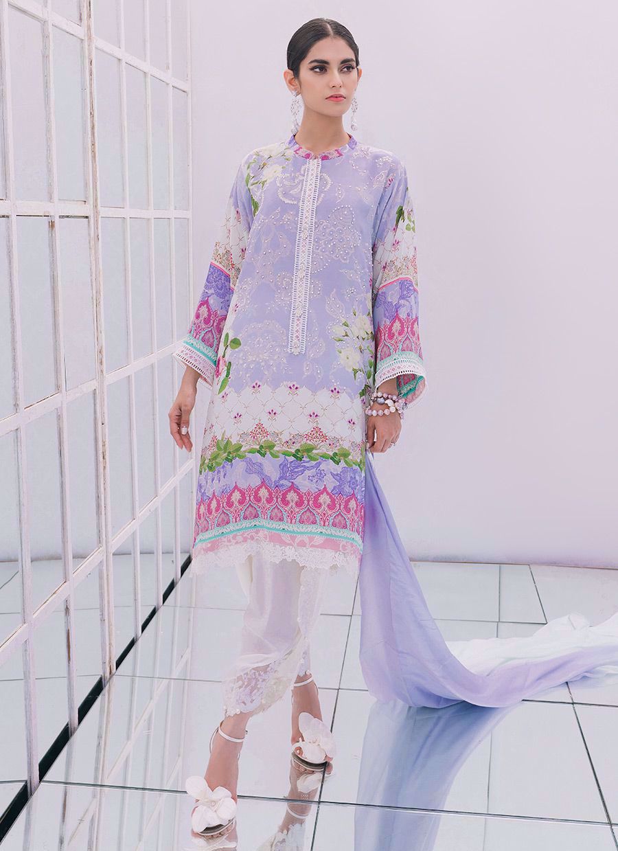 Embroidered overlap Shalwar