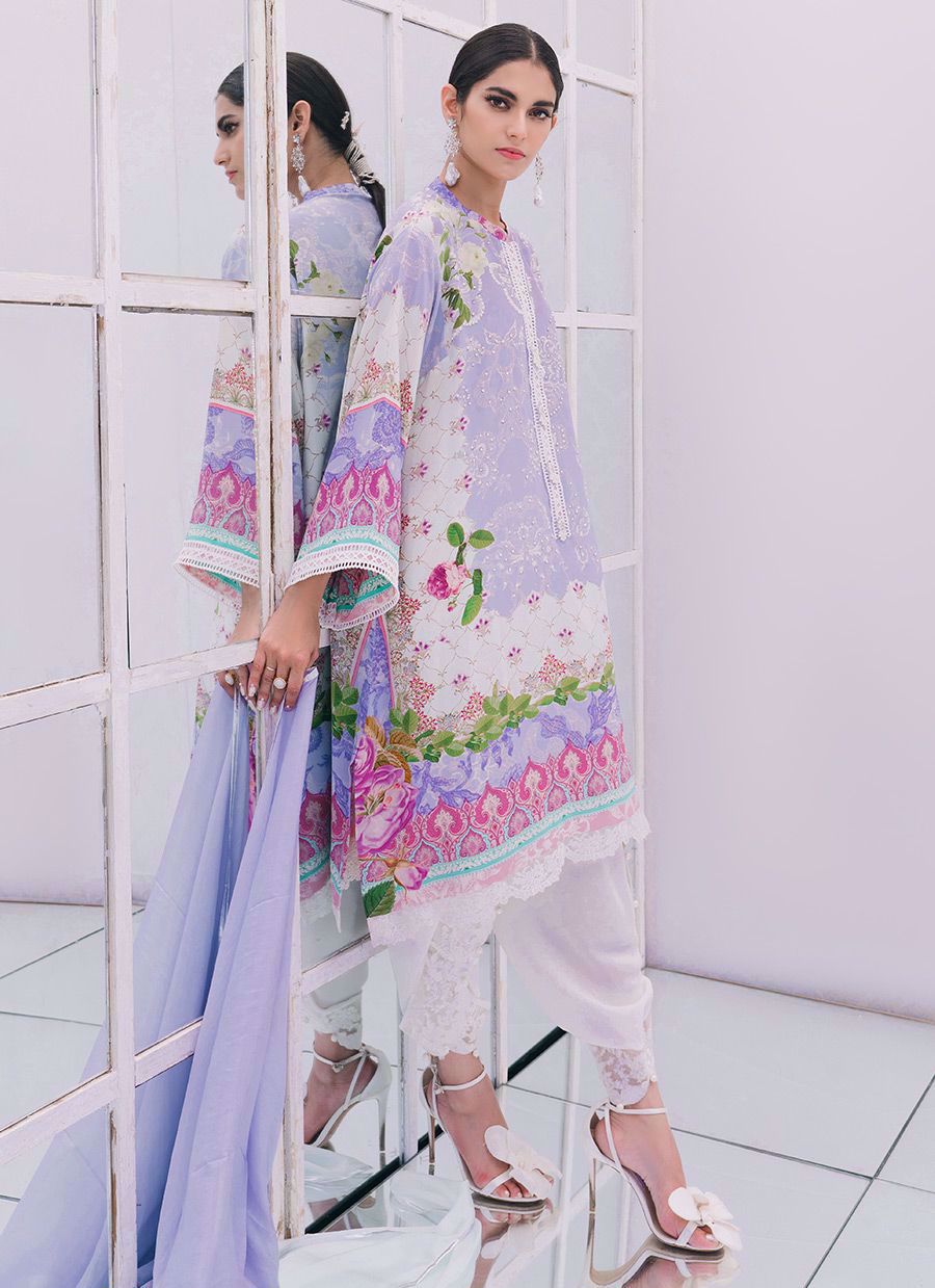 Embroidered overlap Shalwar