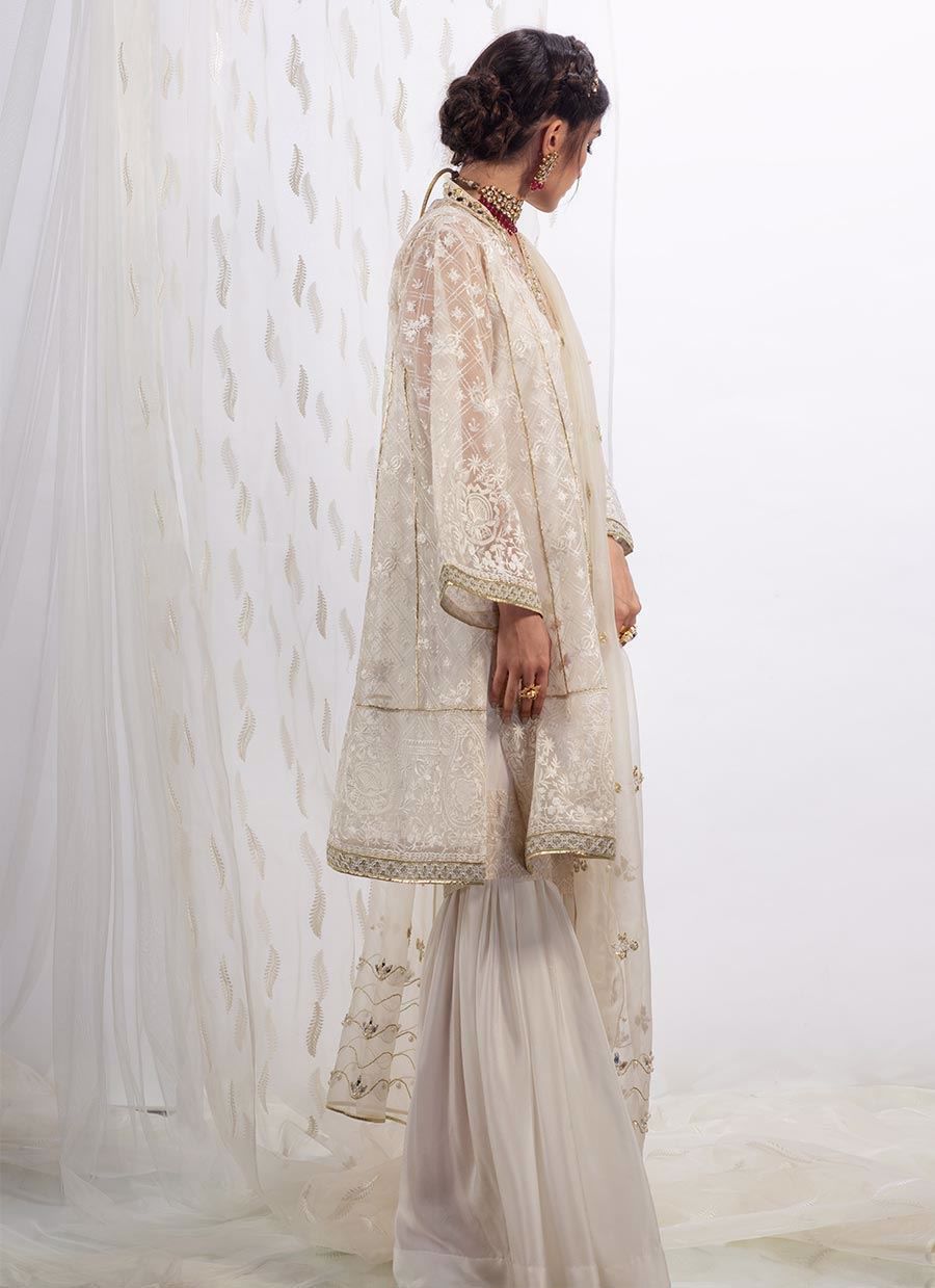 Crepe silk gharara