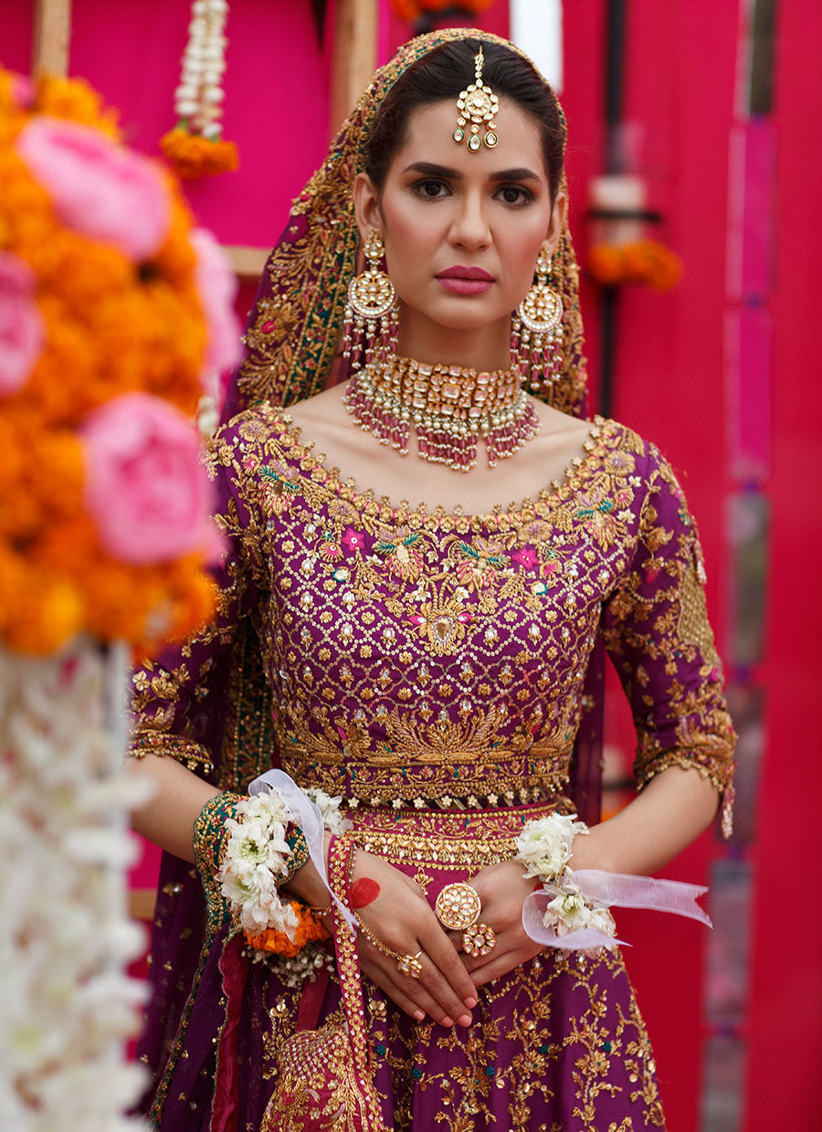 Natasha Aubergine Lehnga Choli