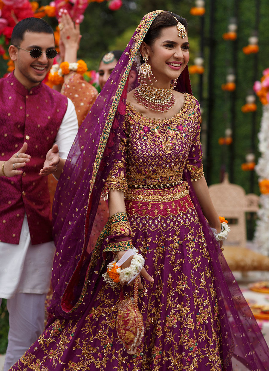 Natasha Aubergine Lehnga Choli