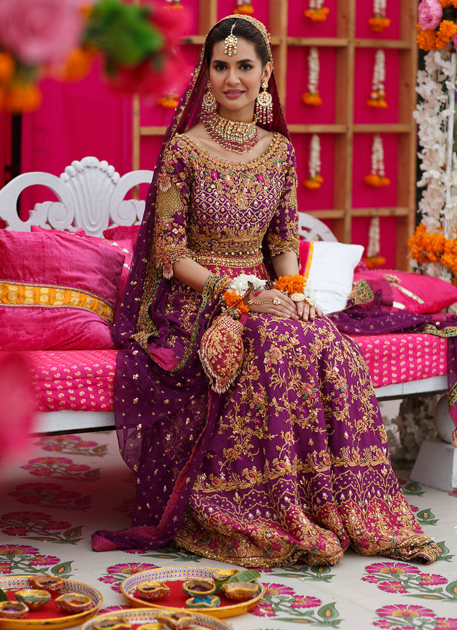 Natasha Aubergine Lehnga Choli