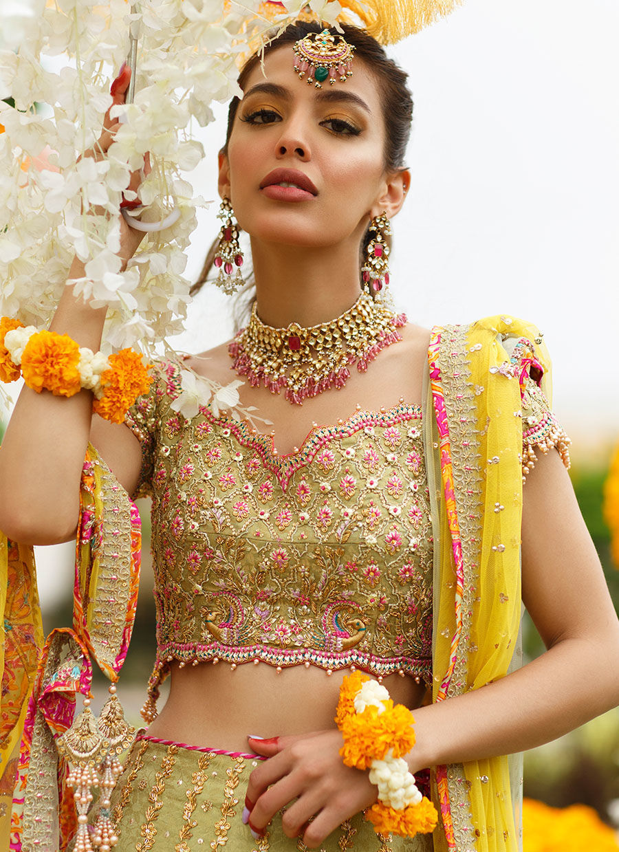 Zena Lime Lehenga Choli