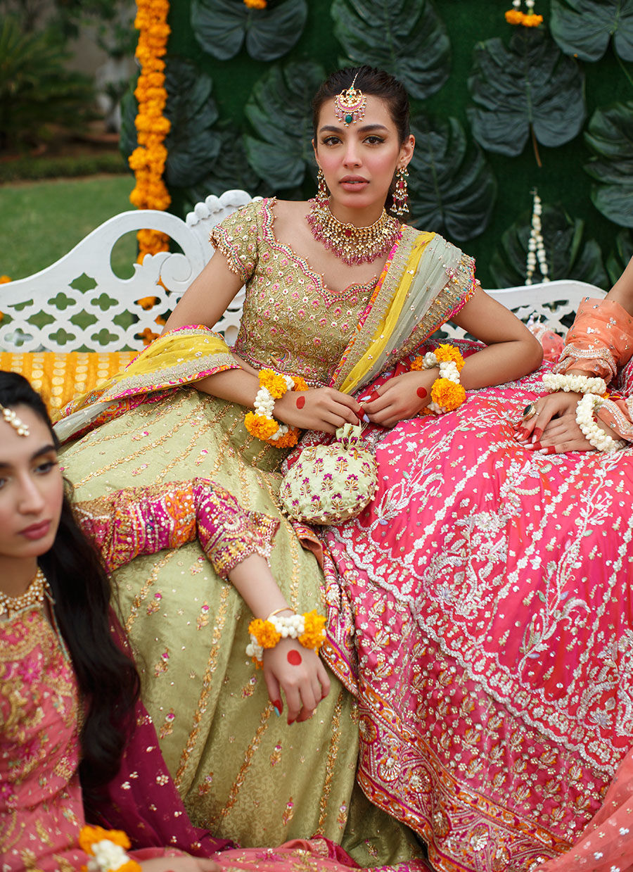 Zena Lime Lehenga Choli