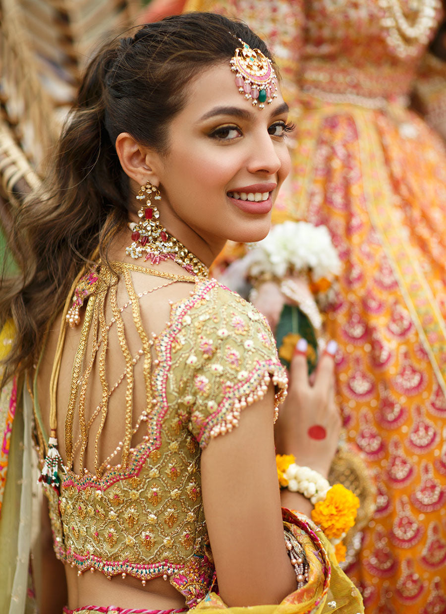 Zena Lime Lehenga Choli