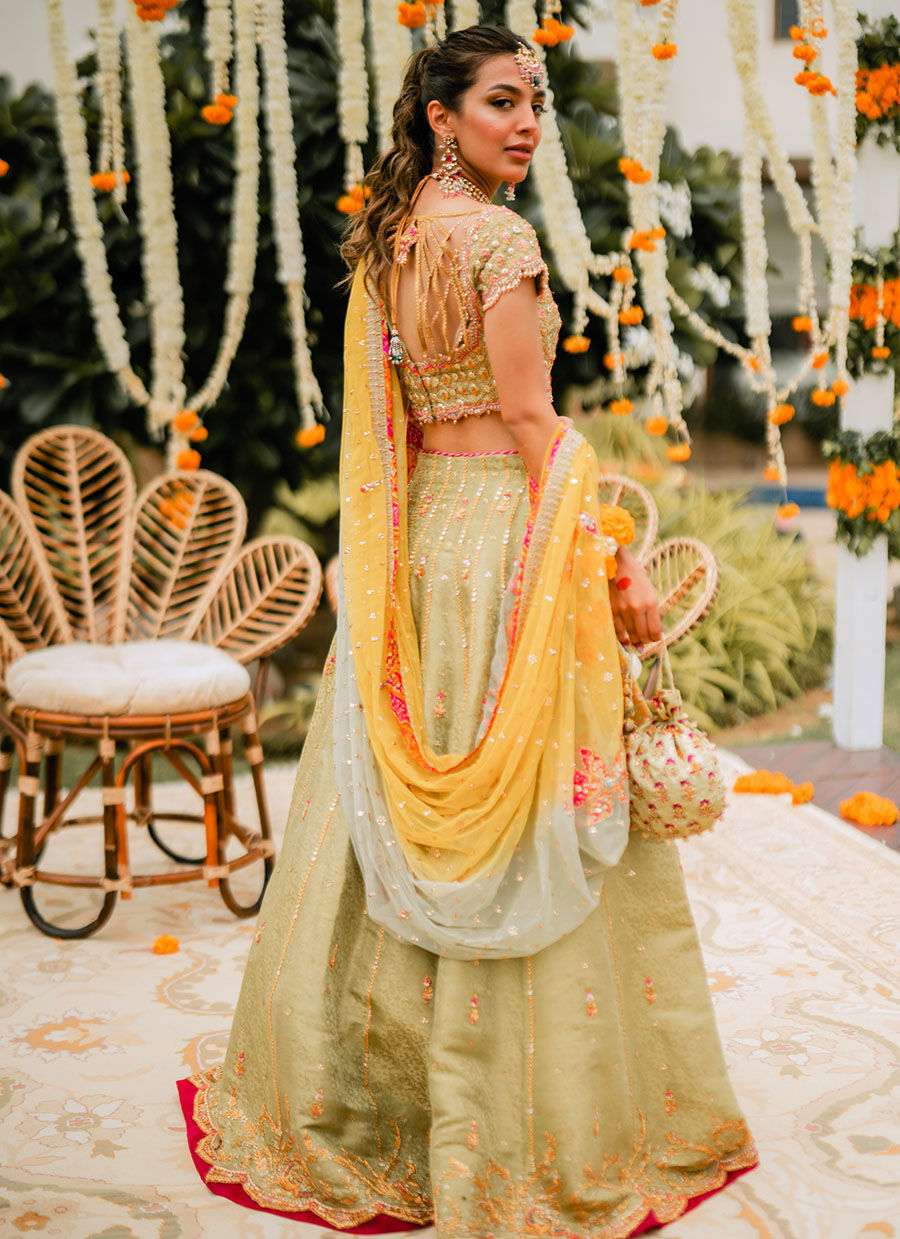 Zena Lime Lehenga Choli