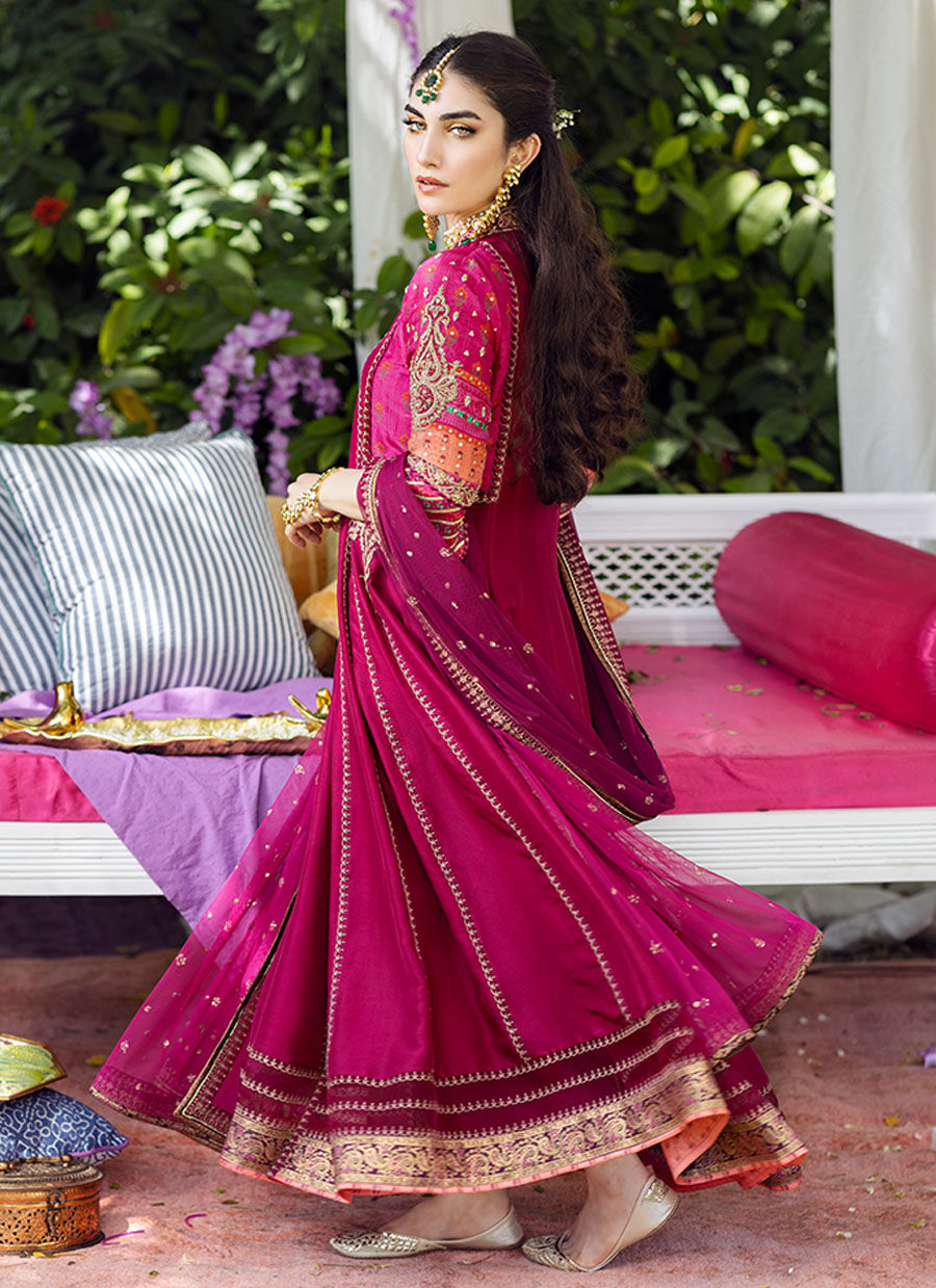 Zareen Fuchsia Kalidaar and Dupatta