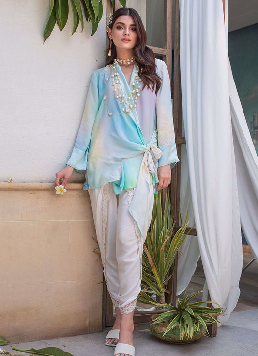 Lea embroidered overlap shalwar