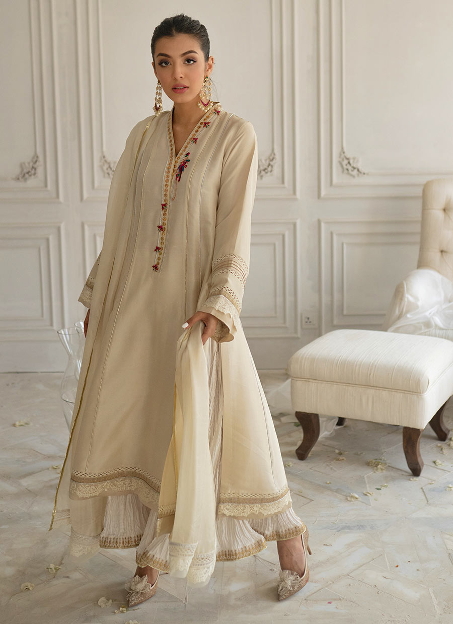 Stone Silk Shirt and Dupatta