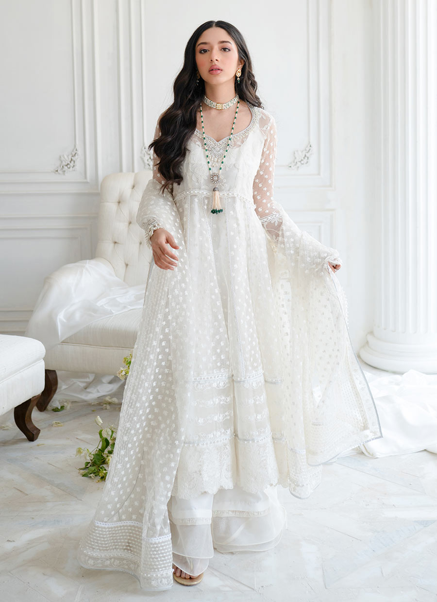 Leelee Ivory Kalidaar and dupatta