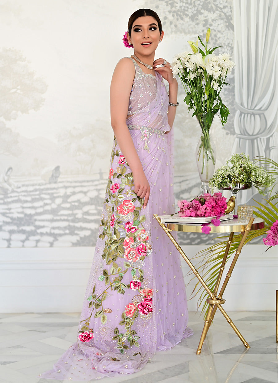 Lilac Maaheem Saree