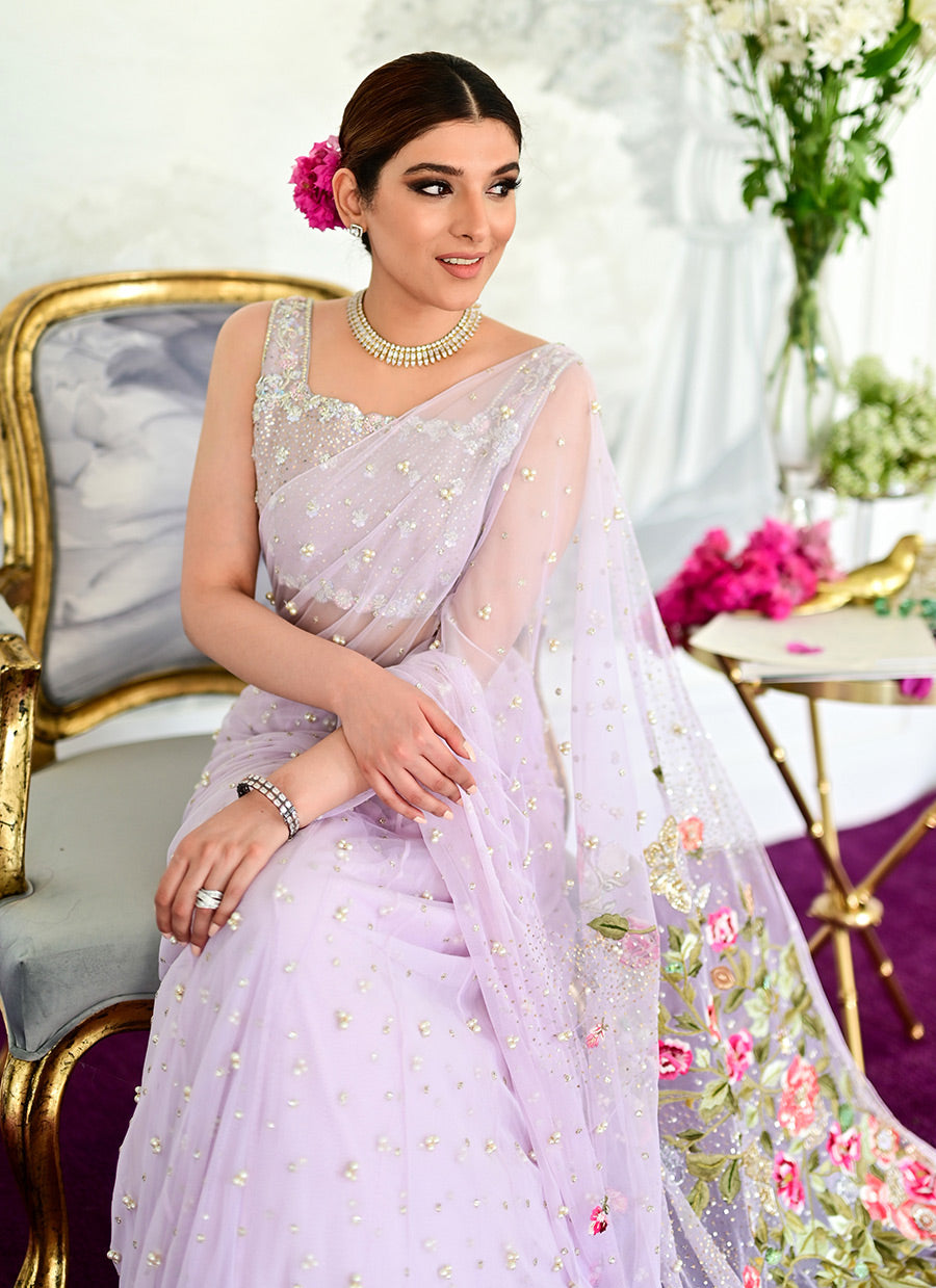 Lilac Maaheem Saree