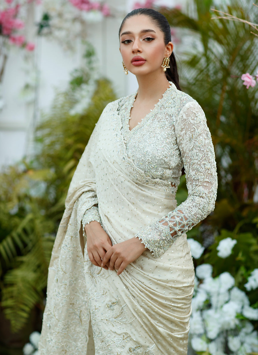 Seraphine Ivory Saree