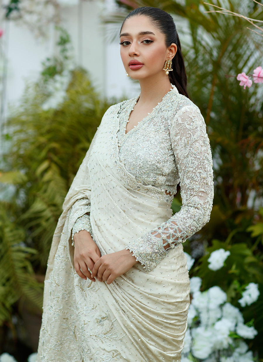 Seraphine Ivory Saree