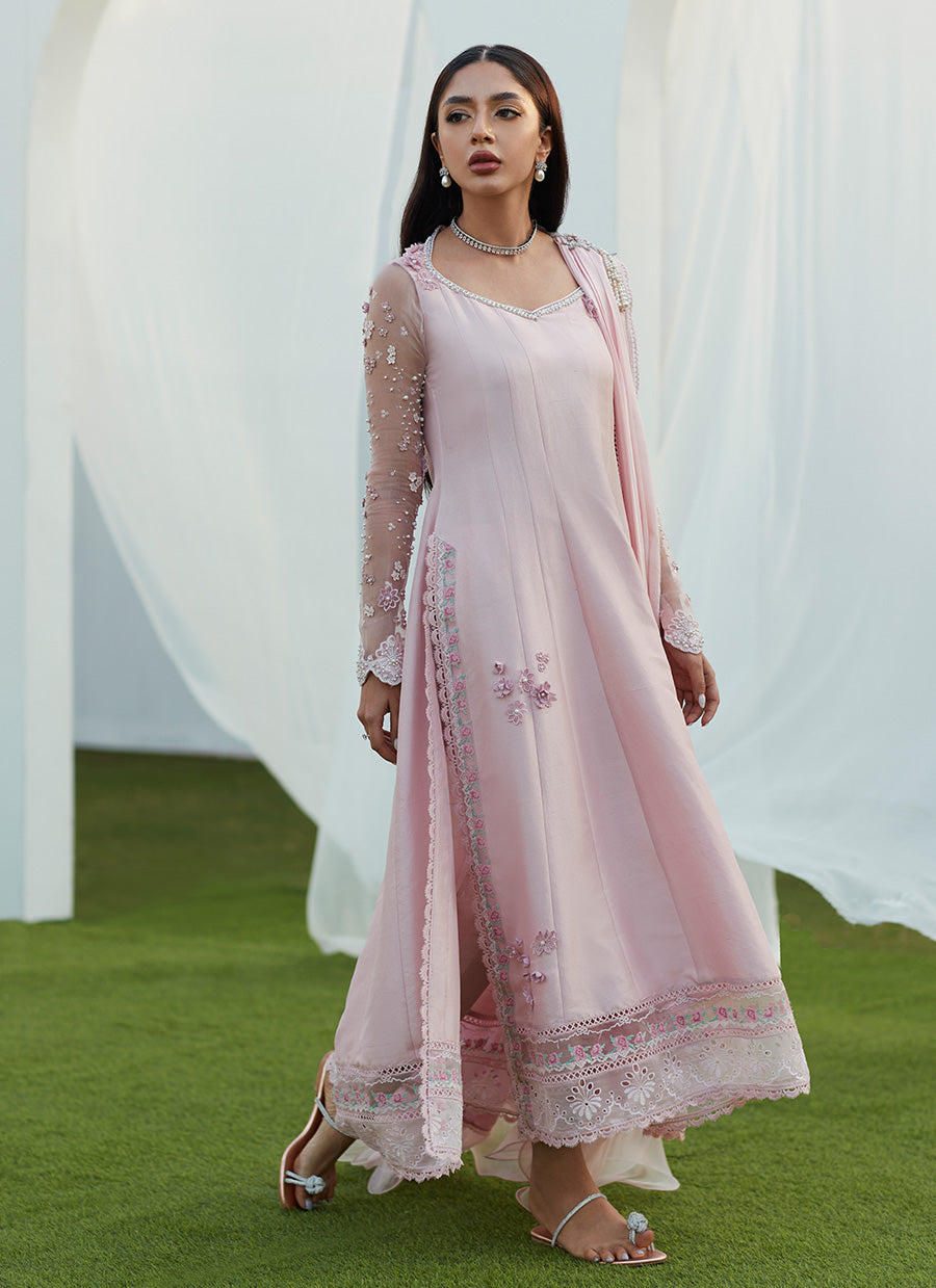 Pixie Pink Kalidaar and Draped Dupatta