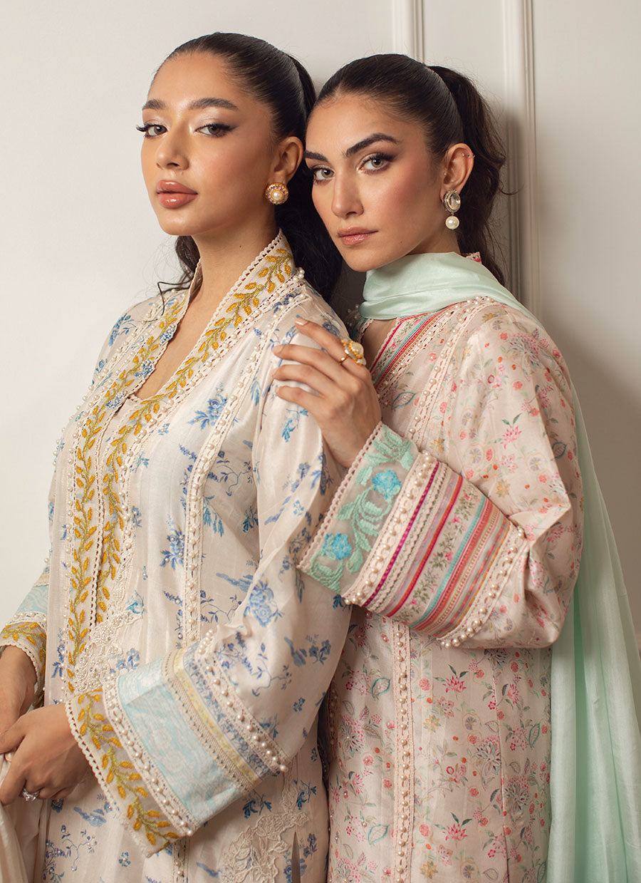 Amari Ivory Silk Shirt and Dupatta