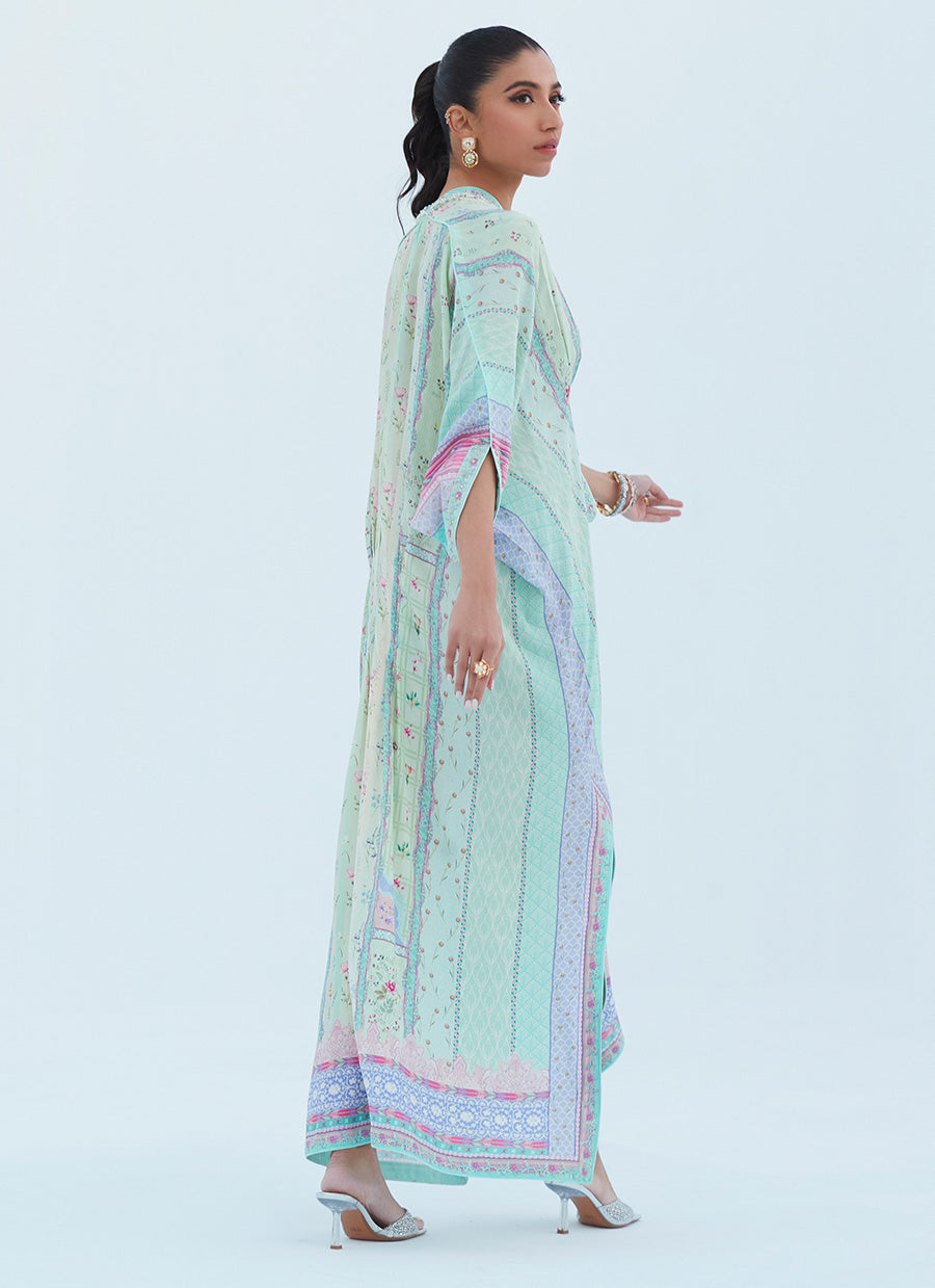 Allison Aqua Kaftan