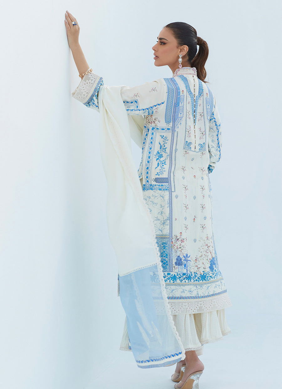 Erica Ivory Shirt And Dupatta