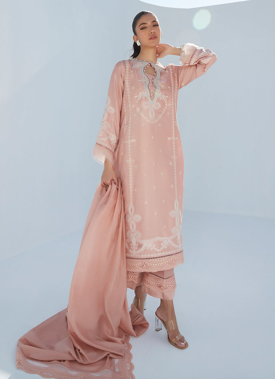 Erica Apricot Shirt And Dupatta