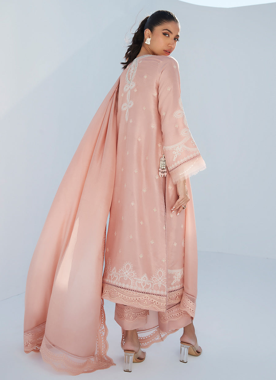 Erica Apricot Shirt And Dupatta