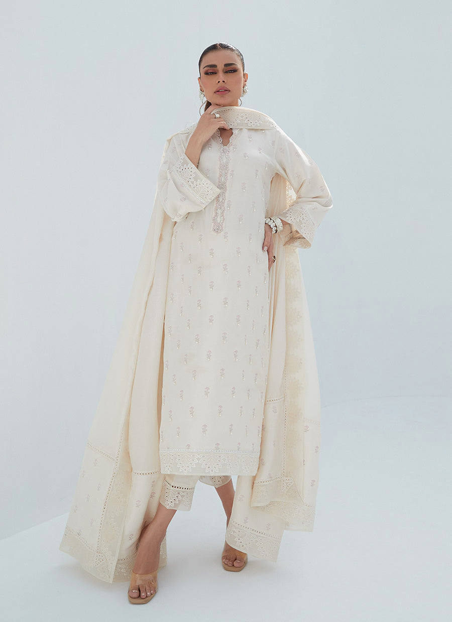 Rosie Ivory Shirt And Dupatta