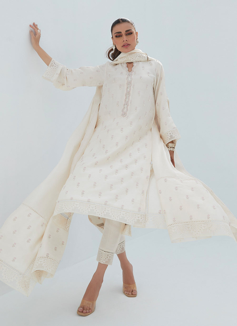 Rosie Ivory Shirt And Dupatta