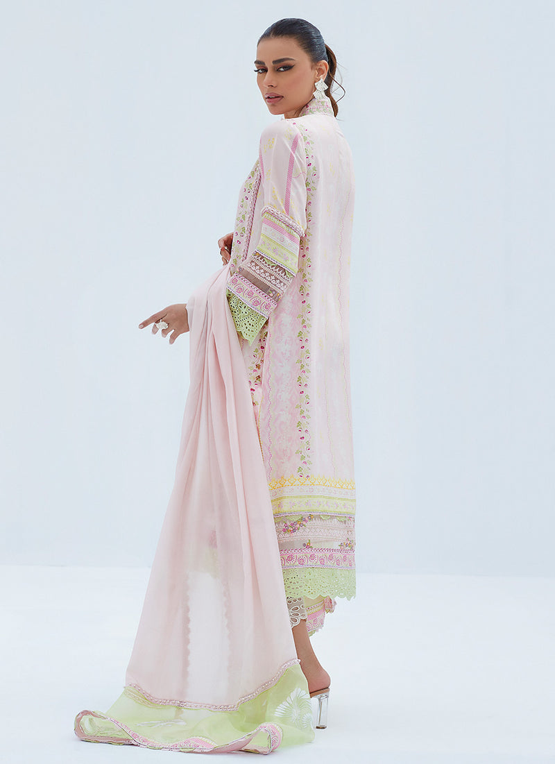 Delphi Pink Shirt And dupatta