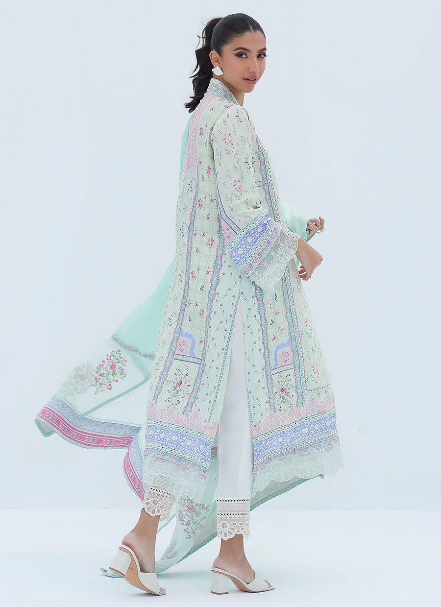 Amanda Aqua Shirt And Dupatta