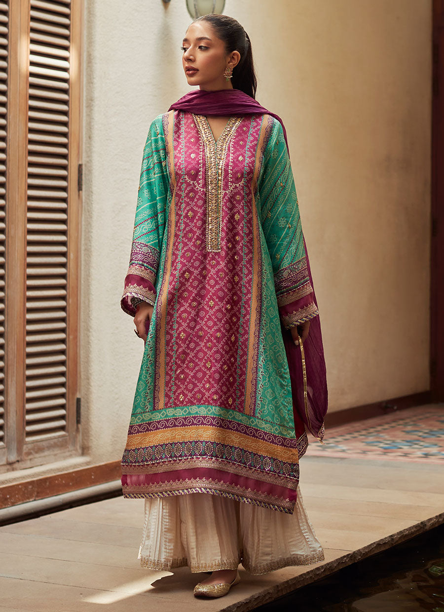 CARINE EMERALD KURTA AND DUPATTA