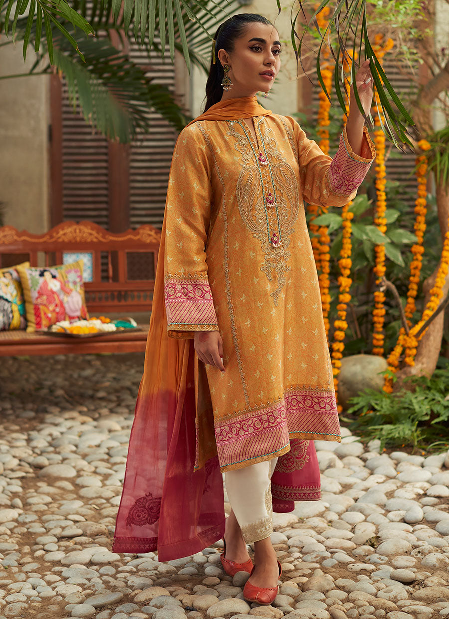 Gaia Mustard Shirt and Dupatta