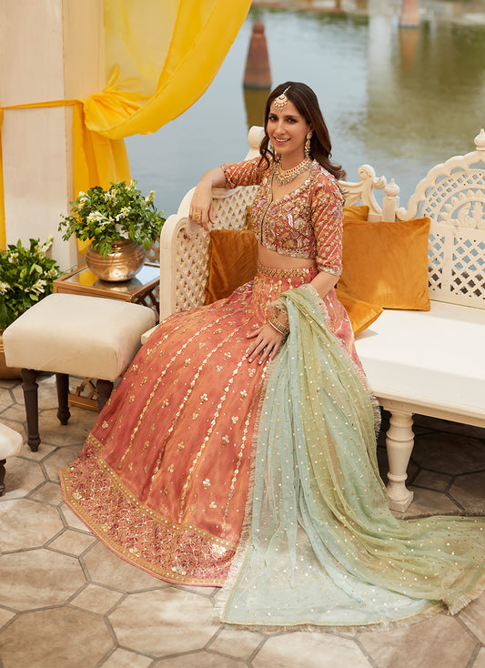 Shehrbano Rose Gold Lehnga Choli