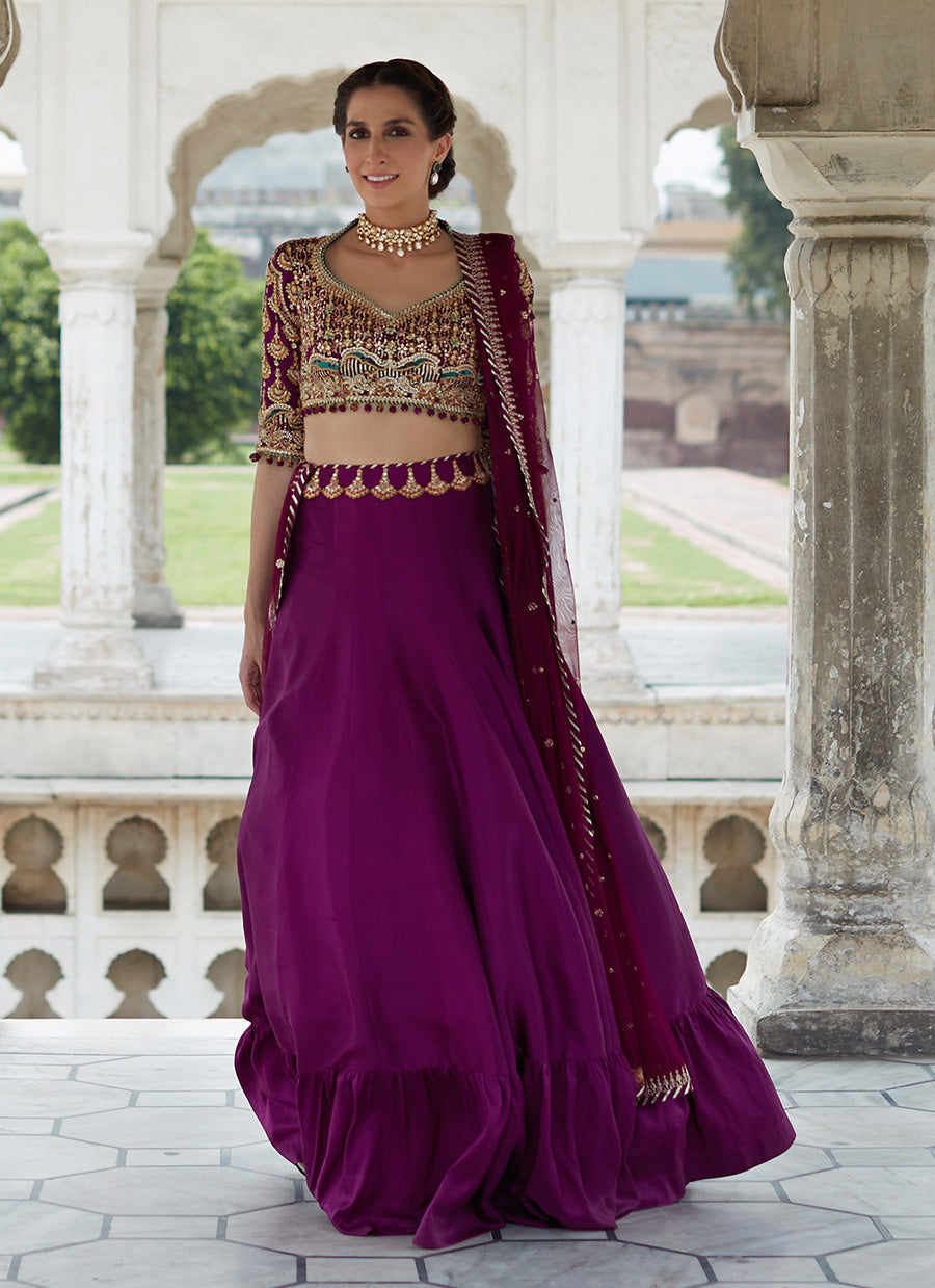 Samara Plum Lehnga Choli