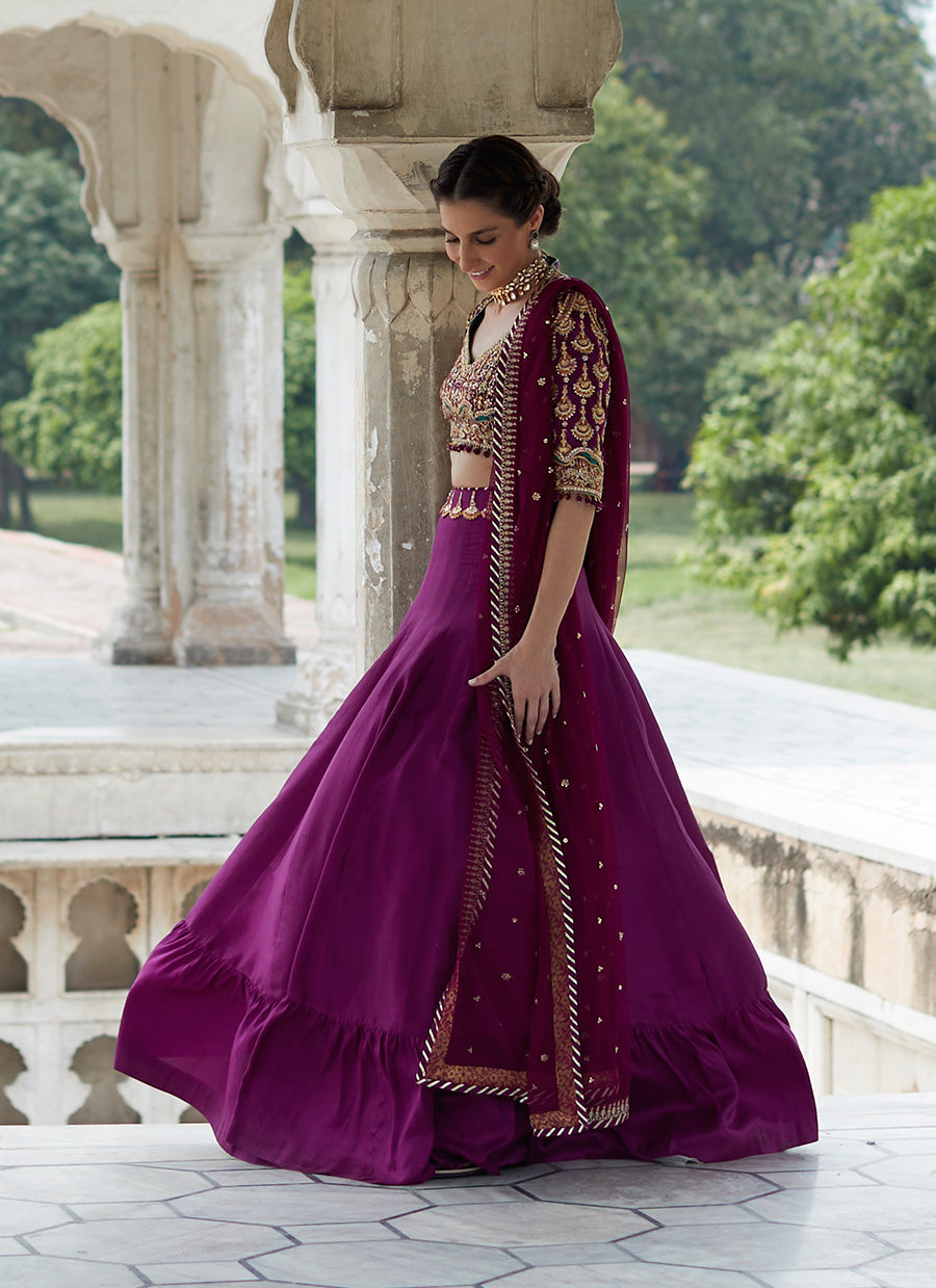 Samara Plum Lehnga Choli