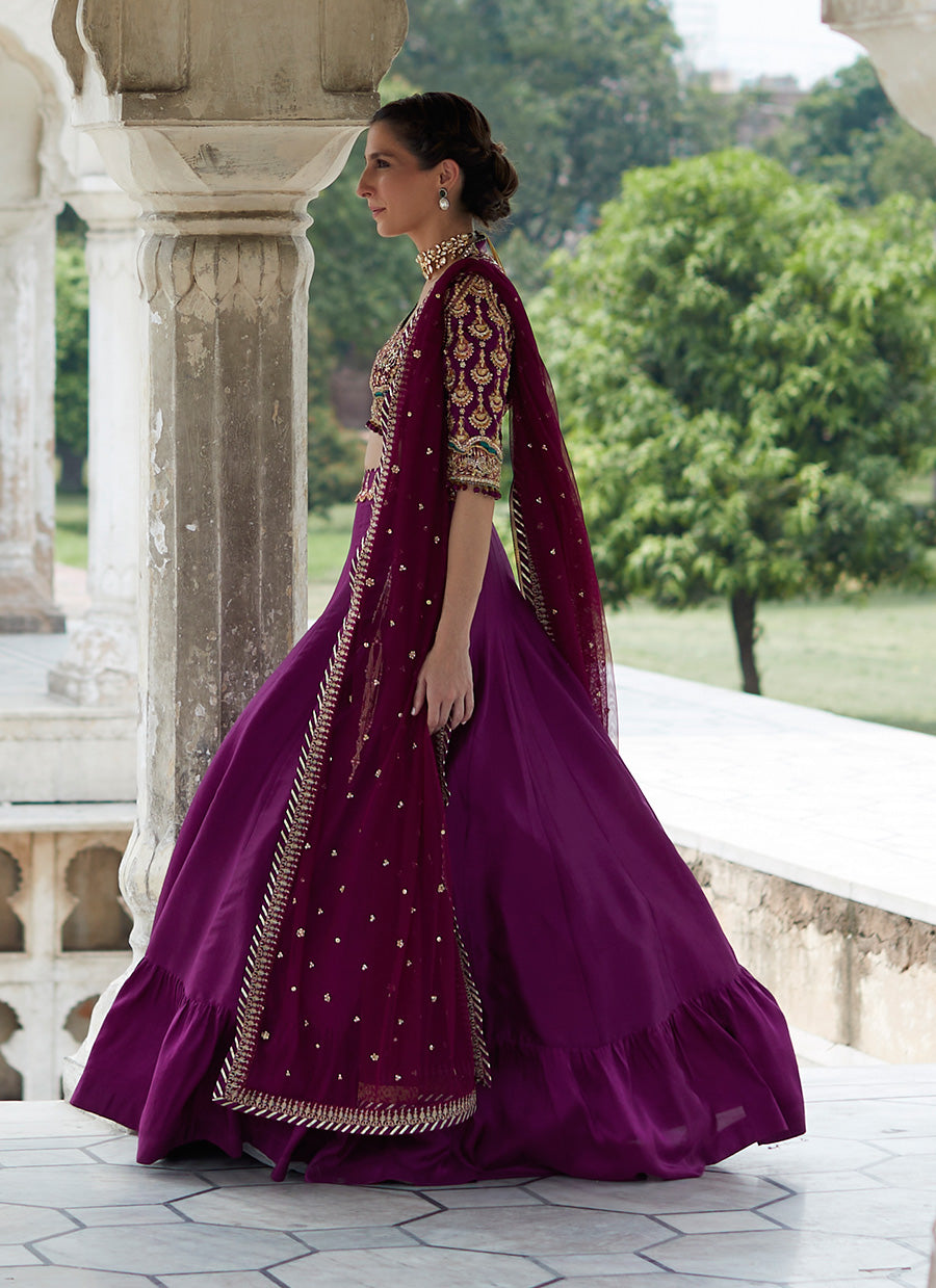 Samara Plum Lehnga Choli