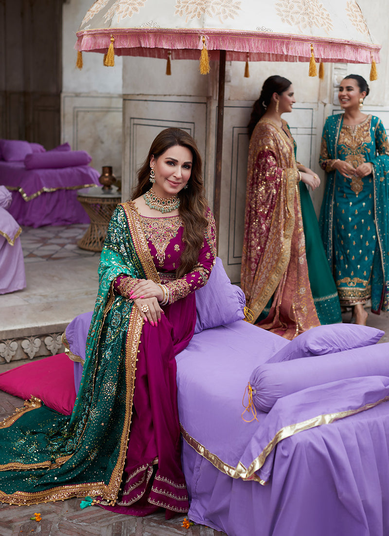 Reema Aubergine Kalidaar